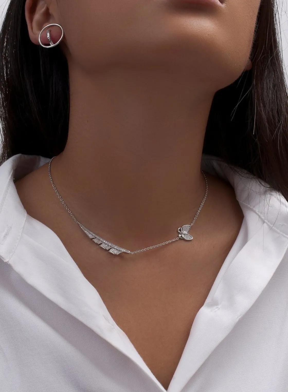 Collares Plata Originales | LINEARGENT Collares plata originales diseño pluma y mariposa