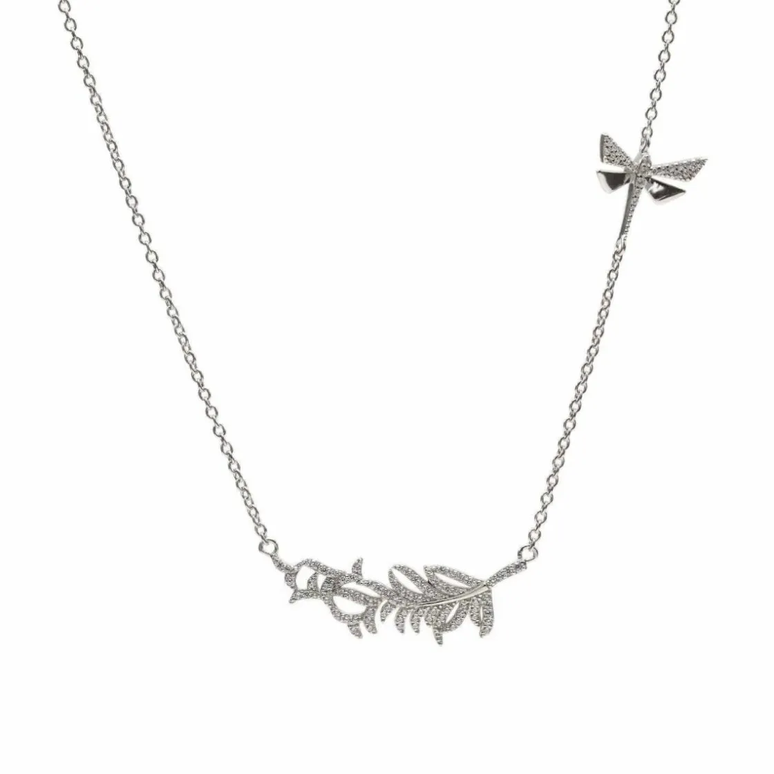 Collares Plata Originales | LINEARGENT Collares plata originales diseño rama y libélula