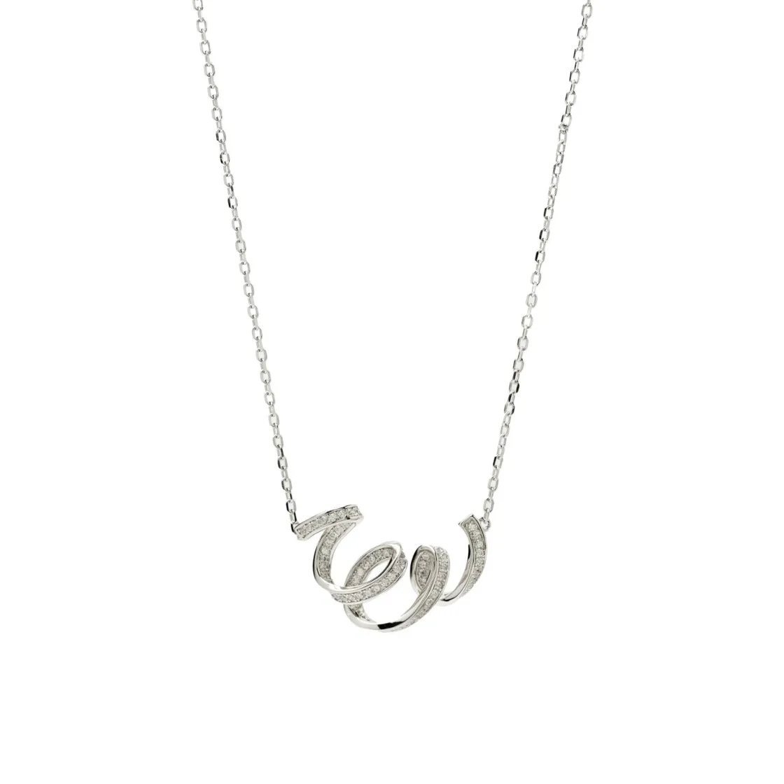 Collares Plata Originales | LINEARGENT Collares plata originales diseño serpentina con circonitas