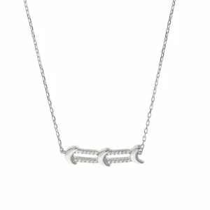 Collares Plata Originales | LINEARGENT Collares plata originales diseño triple luna con circonitas
