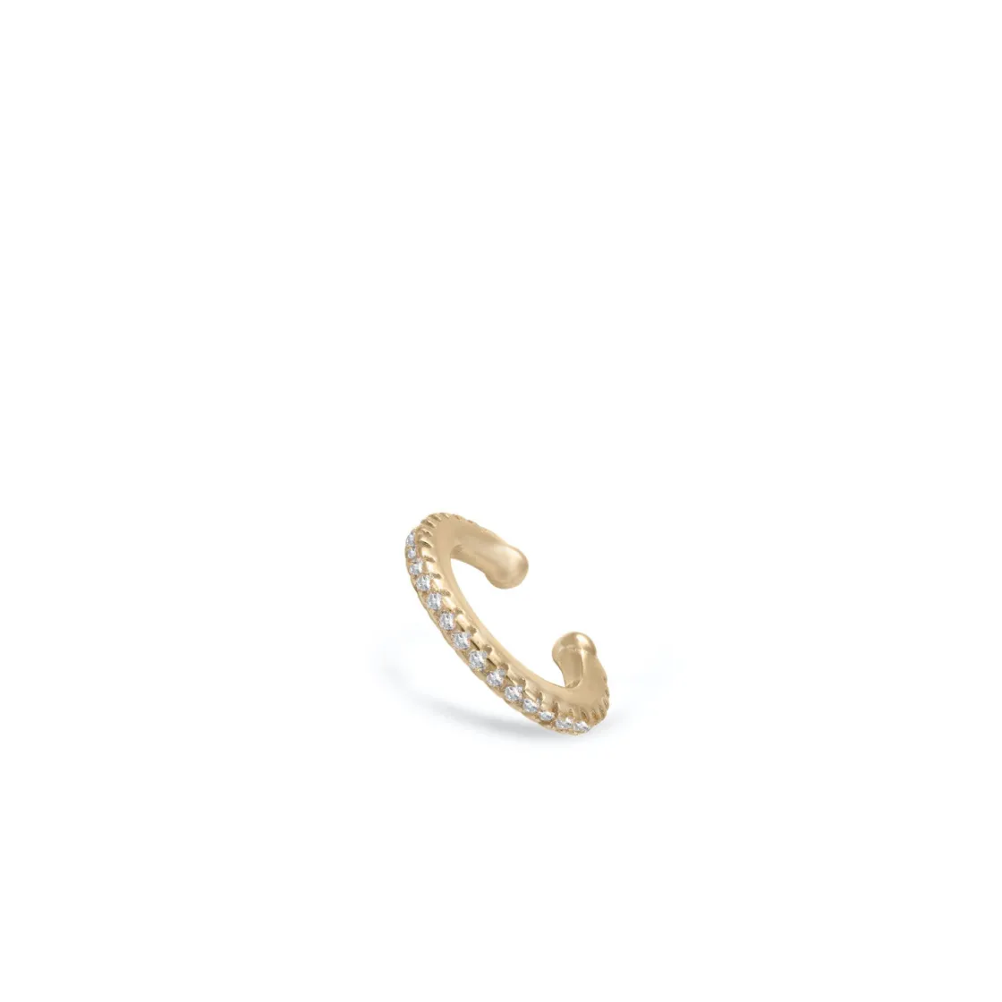 Ear Cuff | LINEARGENT Ear cuff de plata bañada en oro con carril de circonitas