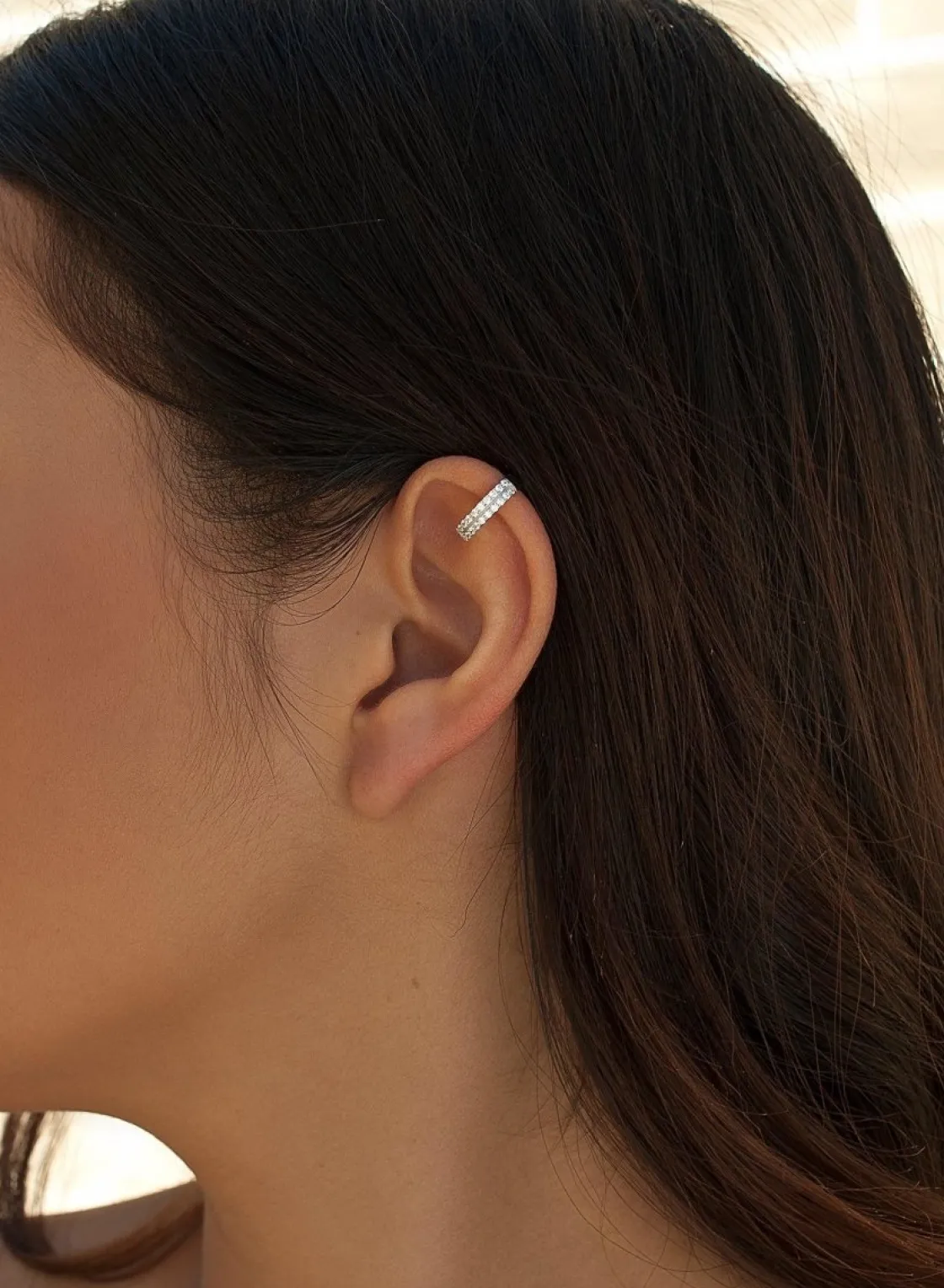 Ear Cuff | LINEARGENT Ear cuff en plata diseño de circonitas
