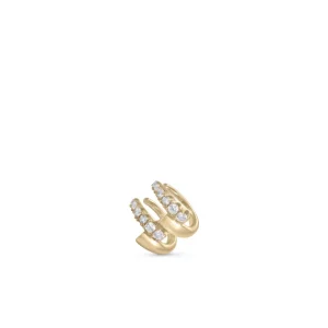 Ear Cuff | LINEARGENT Ear cuff en plata diseño dorado con circonitas