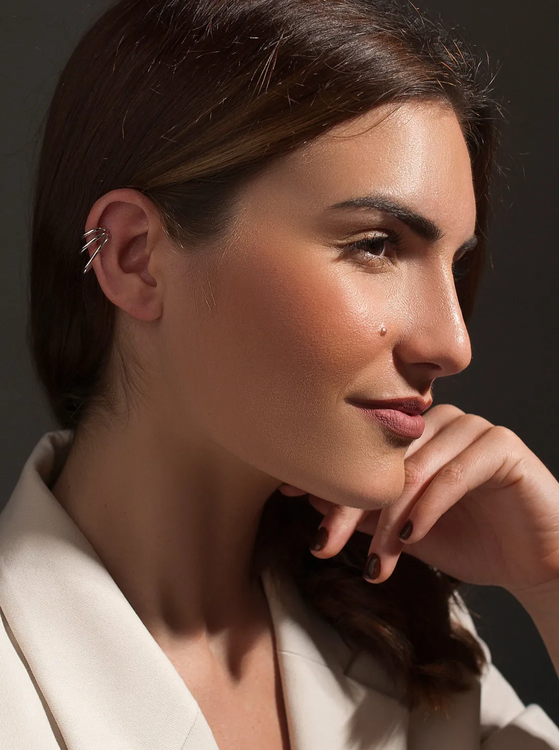 Ear Cuff | LINEARGENT Ear cuff formado por tres aros separados en plata
