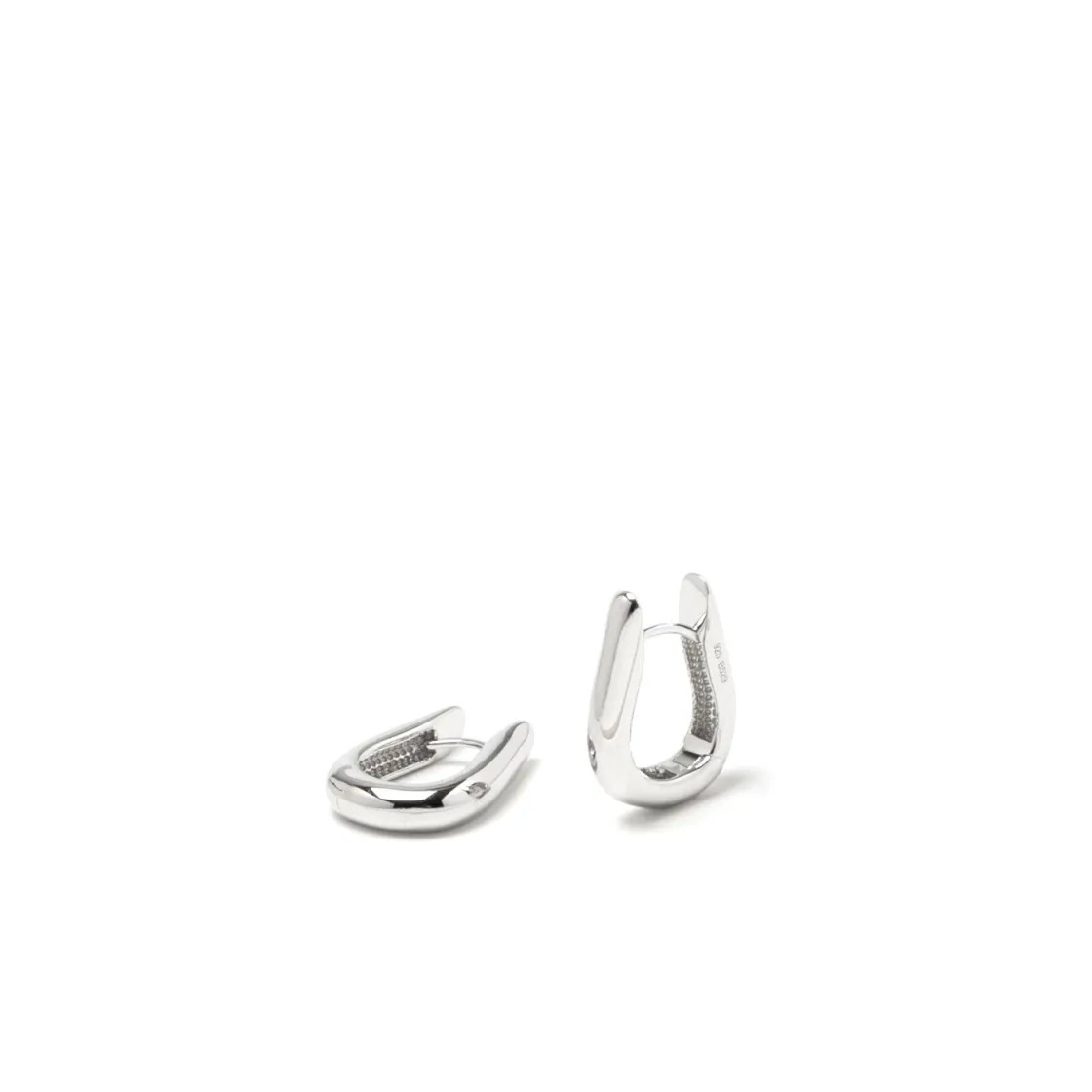 Pendientes Aro | LINEARGENT Pendientes aro de diseño ovalado estilo minimalista