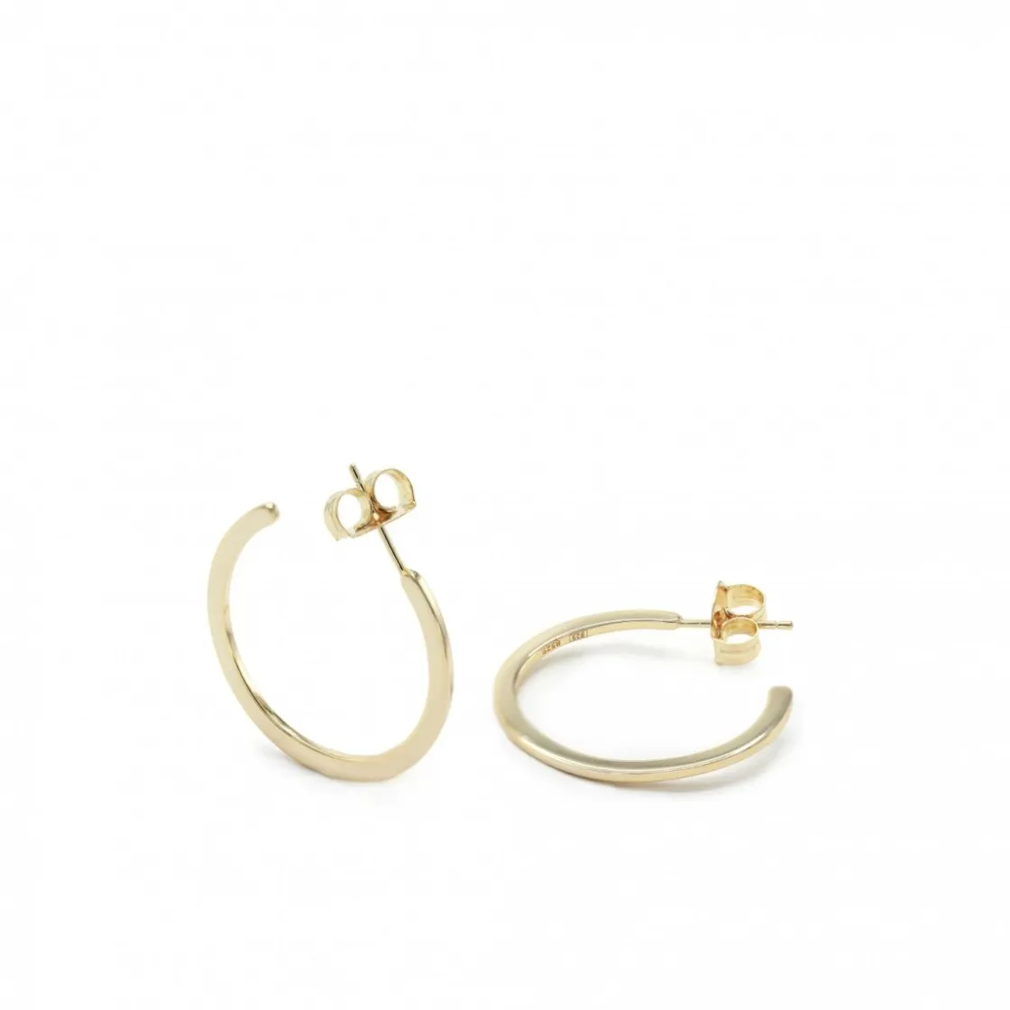 Pendientes Aro | LINEARGENT Pendientes aro de plata bañada en oro diseño clásico y elegante