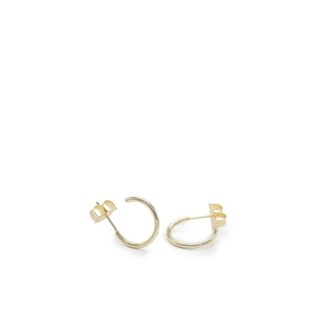 Pendientes Aro | LINEARGENT Pendientes aro de plata pequeños muy finos y elegantes modelo dorado