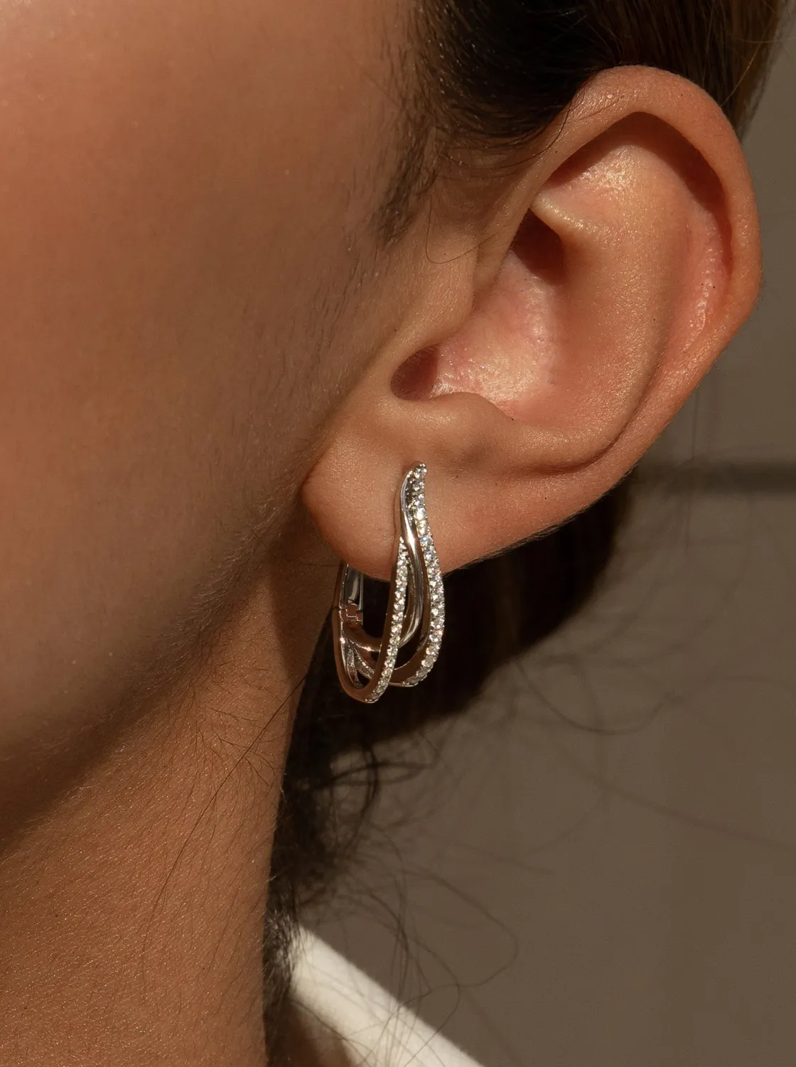 Pendientes Aro | LINEARGENT Pendientes aro originales con doble carril