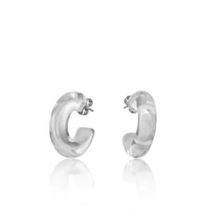 Pendientes Aro | LINEARGENT Pendientes aro originales en blanco transparente