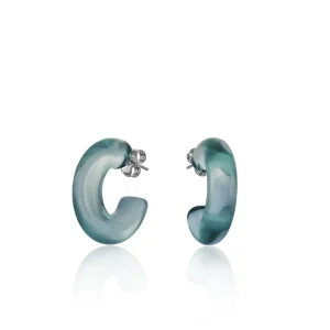Pendientes Aro | LINEARGENT Pendientes aro originales en tono azul
