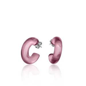 Pendientes Aro | LINEARGENT Pendientes aro originales en tono rosa