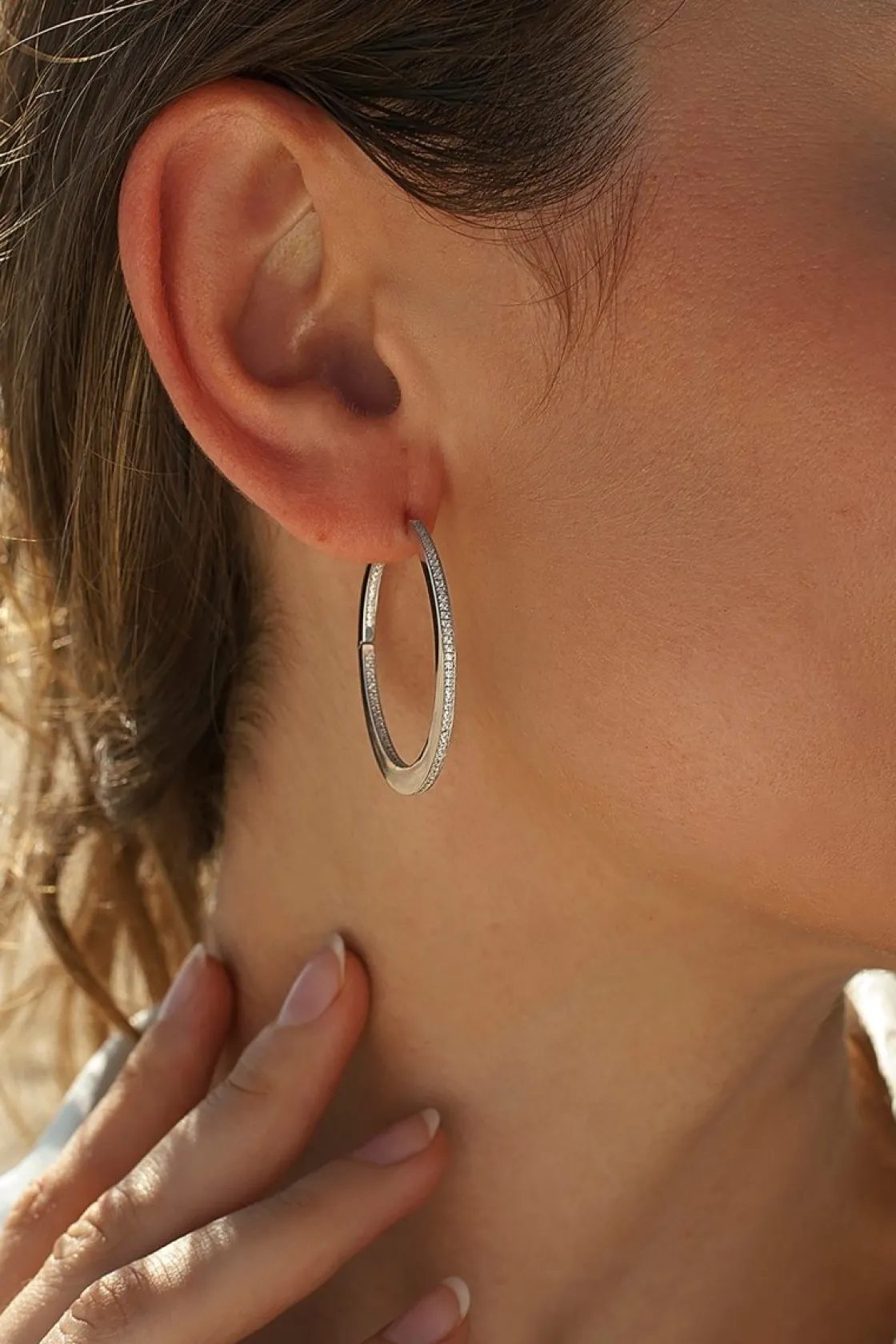 Pendientes Aro | LINEARGENT Pendientes aro plata circulares y clásicos con circonitas