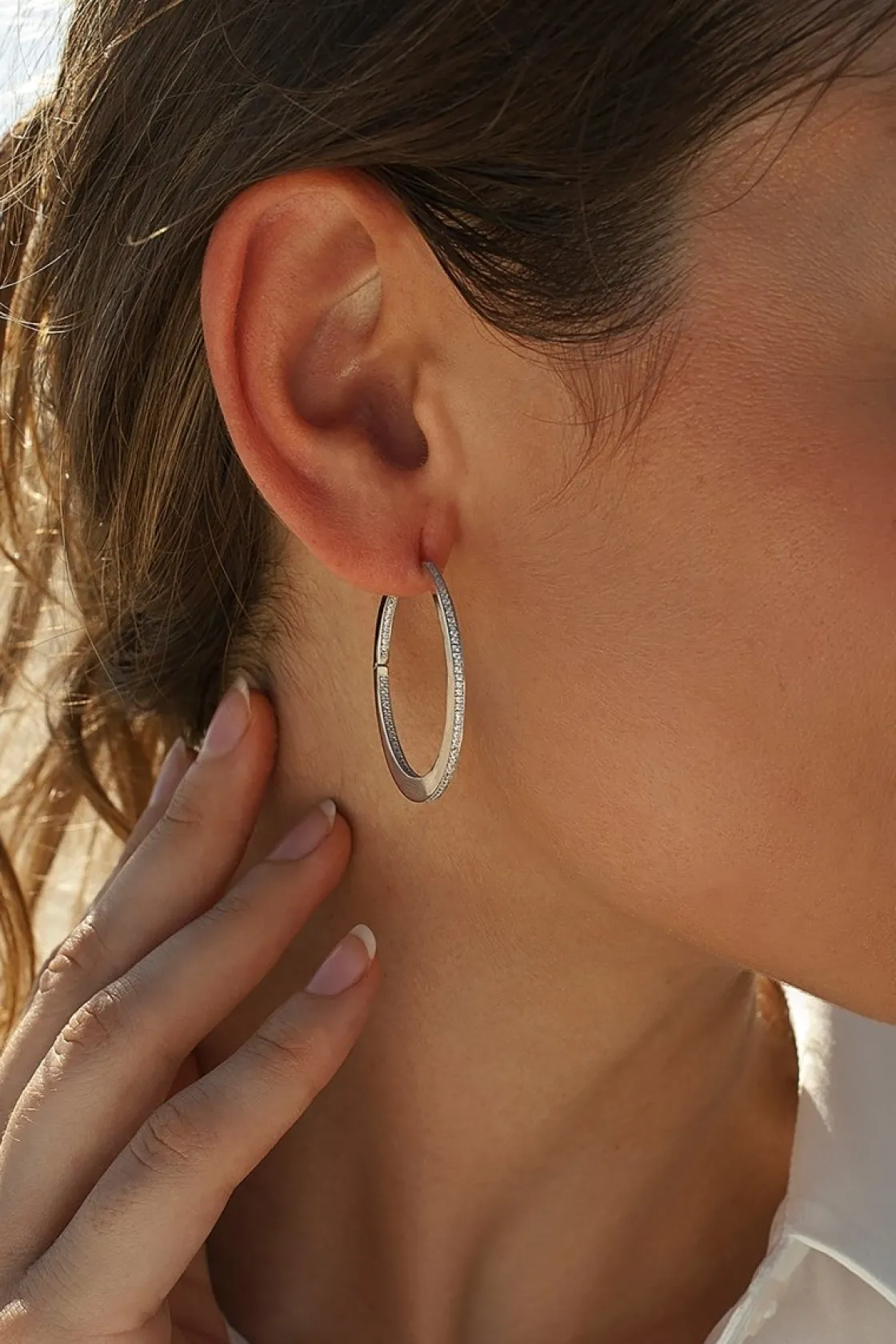 Pendientes Aro | LINEARGENT Pendientes aro plata circulares y clásicos con circonitas