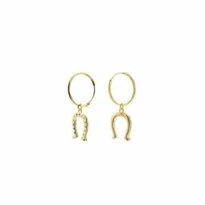 Pendientes Con Colgantes | Pendientes Aro | LINEARGENT Pendientes aros con colgantes estilo motivo herradura