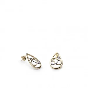 Pendientes Bicolor | LINEARGENT Pendientes bicolor diseño de triple lágrima