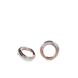 Pendientes Bicolor | LINEARGENT Pendientes bicolor diseño nudo central