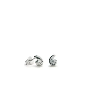 Pendientes Pequeños | LINEARGENT Pendientes botón diseño de lágrima con circonita