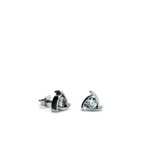 Pendientes Pequeños | LINEARGENT Pendientes botón diseño triangular irregular con circonita
