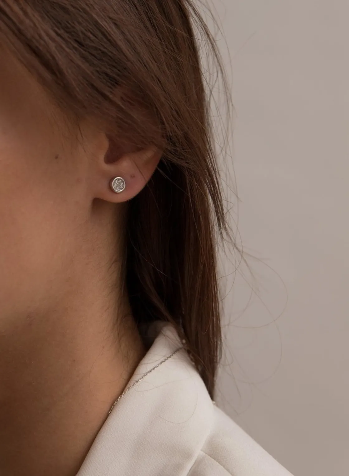 Pendientes Pequeños | LINEARGENT Pendientes brillantes pequeños estilo dormilonas