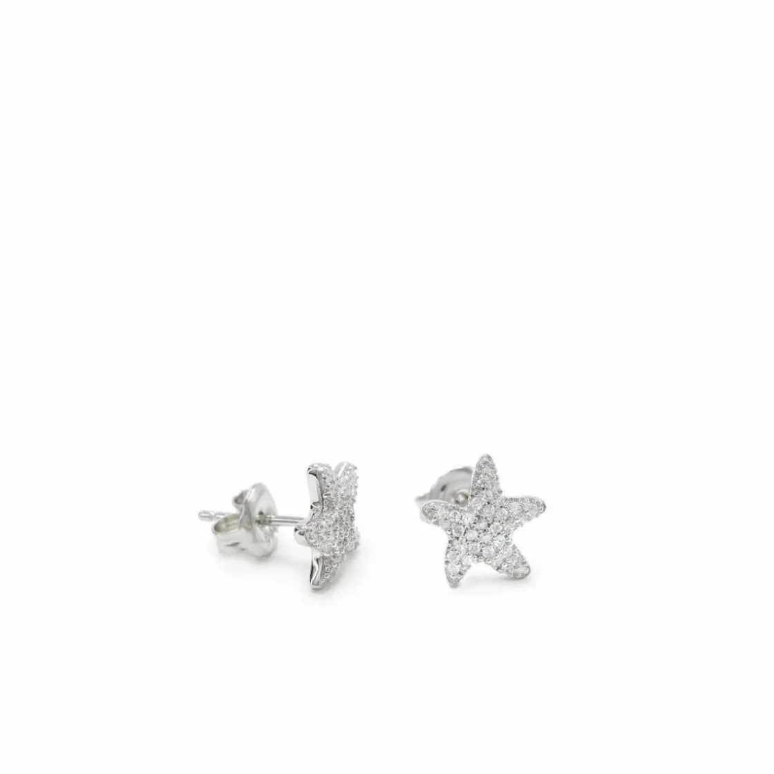 Pendientes Pequeños | LINEARGENT Pendientes brillantes pequeños motivo de estrella y circonitas