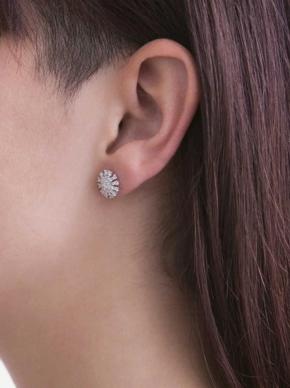 Pendientes Pequeños | LINEARGENT Pendientes brillantes pequeños motivo de sol con circonitas