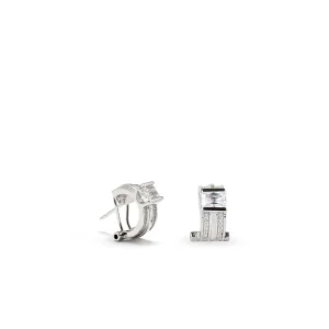 Pendientes Cierre Omega | LINEARGENT Pendientes cierre omega con diseño geométrico