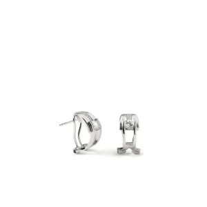 Pendientes Cierre Omega | LINEARGENT Pendientes cierre omega de plata con diseño elegante