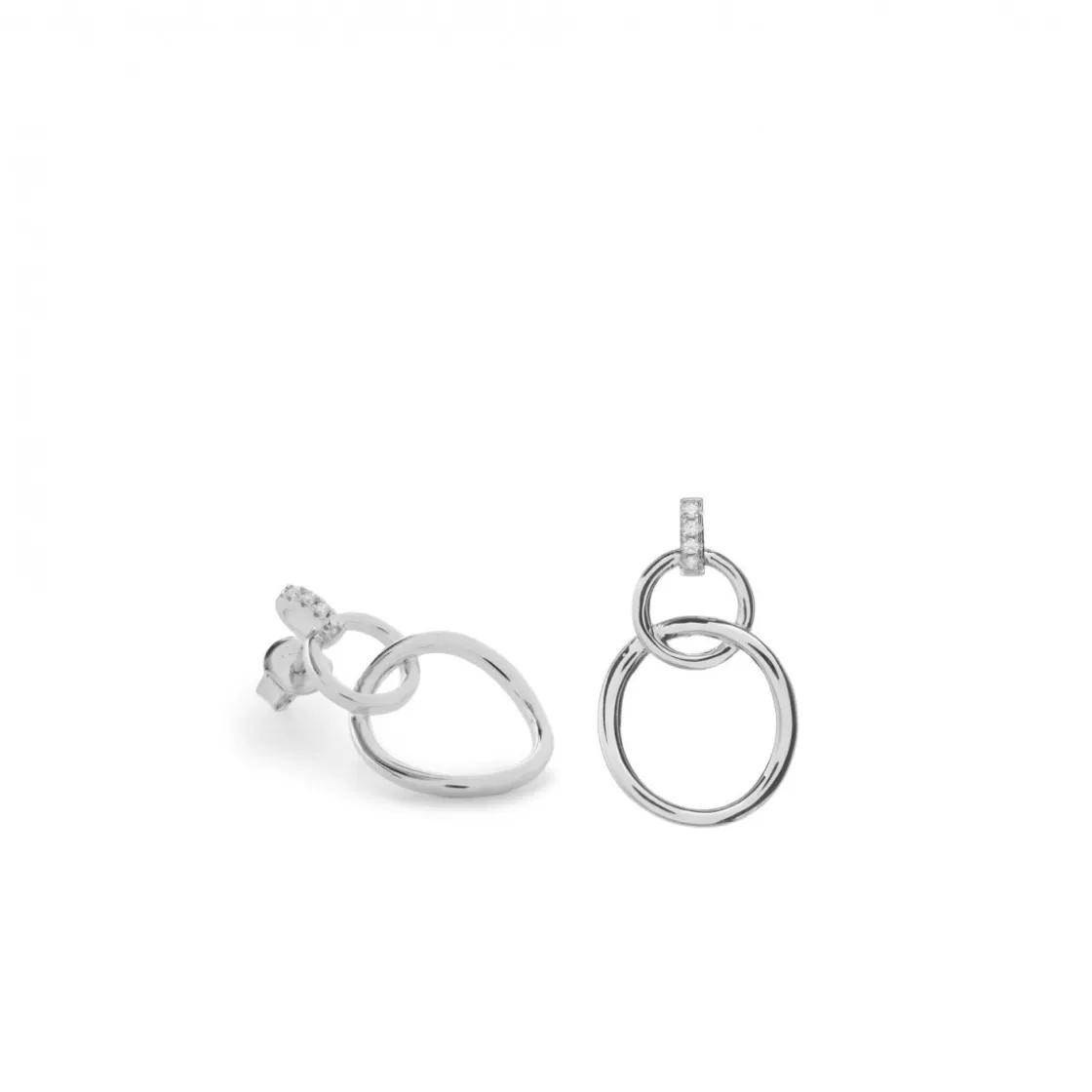 Pendientes Con Colgantes | LINEARGENT Pendientes con colgantes diseño de doble argolla