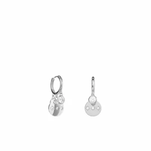 Pendientes Con Colgantes | LINEARGENT Pendientes con colgantes en plata diseño triple destello