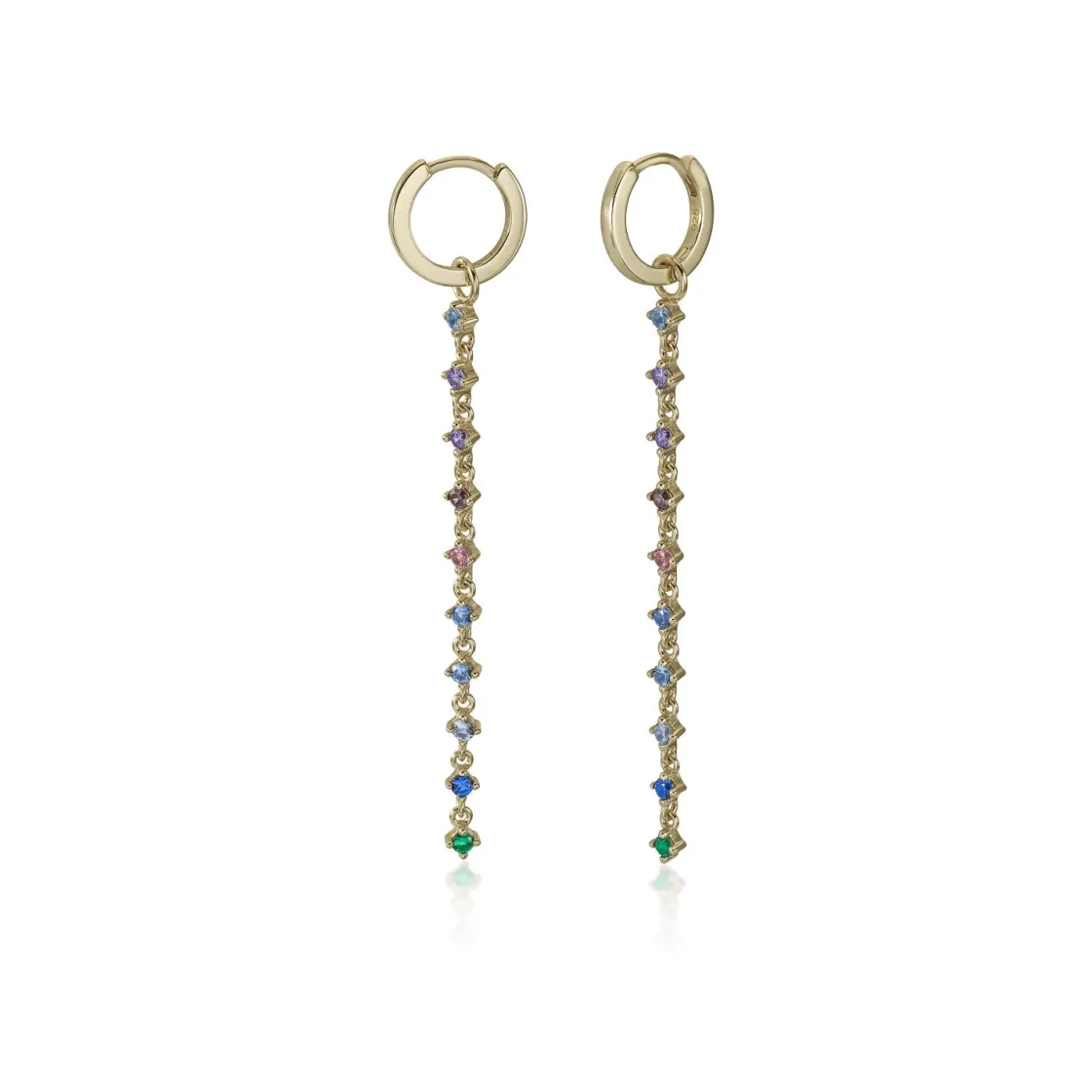 Pendientes Con Colgantes | LINEARGENT Pendientes con colgantes estilo aro diseño romántico