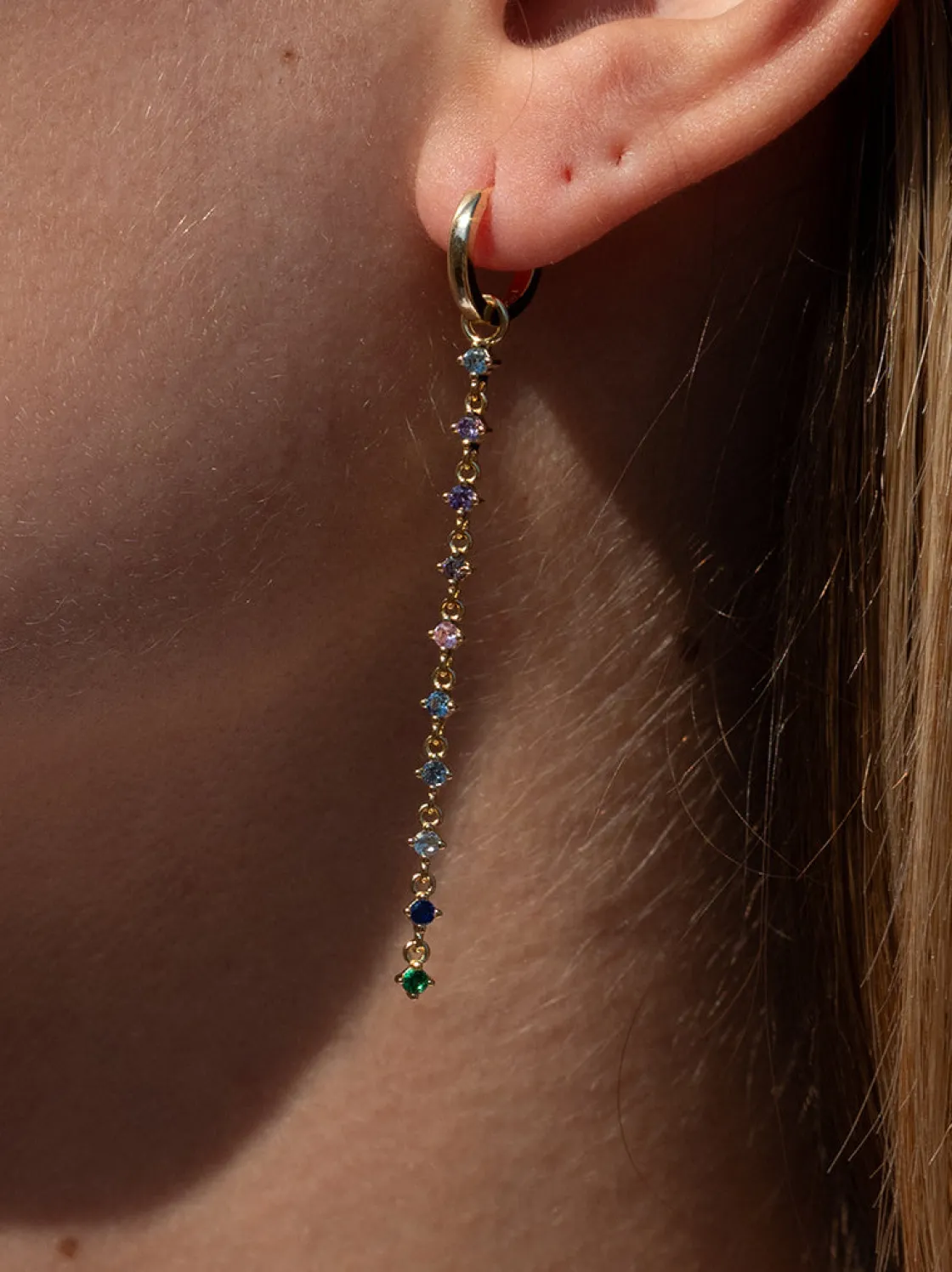 Pendientes Con Colgantes | LINEARGENT Pendientes con colgantes estilo aro diseño romántico