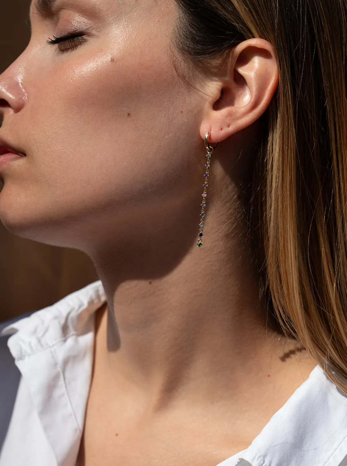 Pendientes Con Colgantes | LINEARGENT Pendientes con colgantes estilo aro diseño romántico
