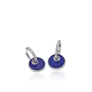 Pendientes Con Colgantes | LINEARGENT Pendientes con colgantes formados por círculos de lapislázuli