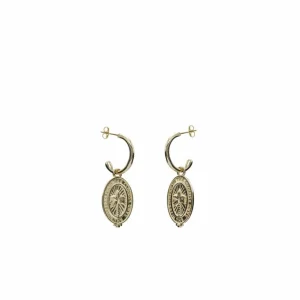 Pendientes Con Colgantes | LINEARGENT Pendientes con colgantes plata dorado medallas