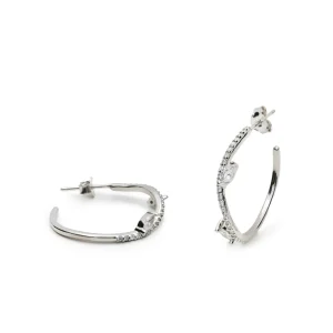 Pendientes Aro | LINEARGENT Pendientes de aro irregulares con circonitas