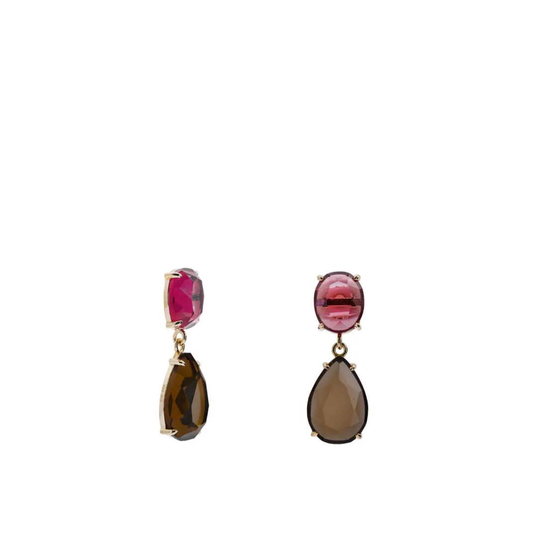 Pendientes De Piedras De Colores | LINEARGENT Pendientes de piedras de colores diseño lágrima tono ambar
