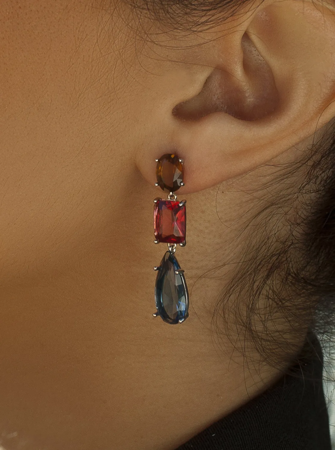 Pendientes Largos | Pendientes De Piedra Natural | LINEARGENT Pendientes de piedras de colores en diferentes tallas y tonalidades