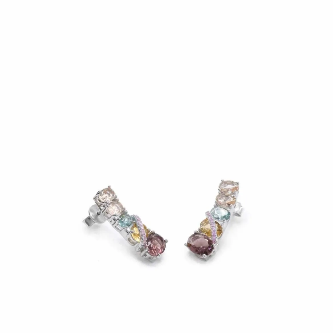 Pendientes De Piedras De Colores | LINEARGENT Pendientes de piedras de colores en tonos cálidos y circonitas