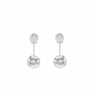 Pendientes Con Colgantes | LINEARGENT Pendientes diseño largo con motivo floral