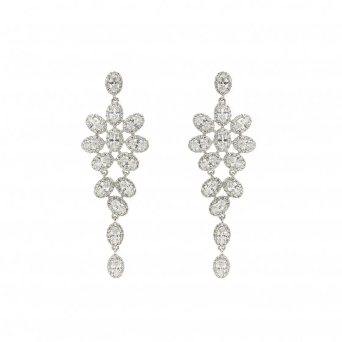 Pendientes Largos | LINEARGENT Pendientes largos brillantes diseño de lámpara colgante
