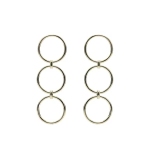 Pendientes Largos | LINEARGENT Pendientes largos de plata bañada en oro estilo boho