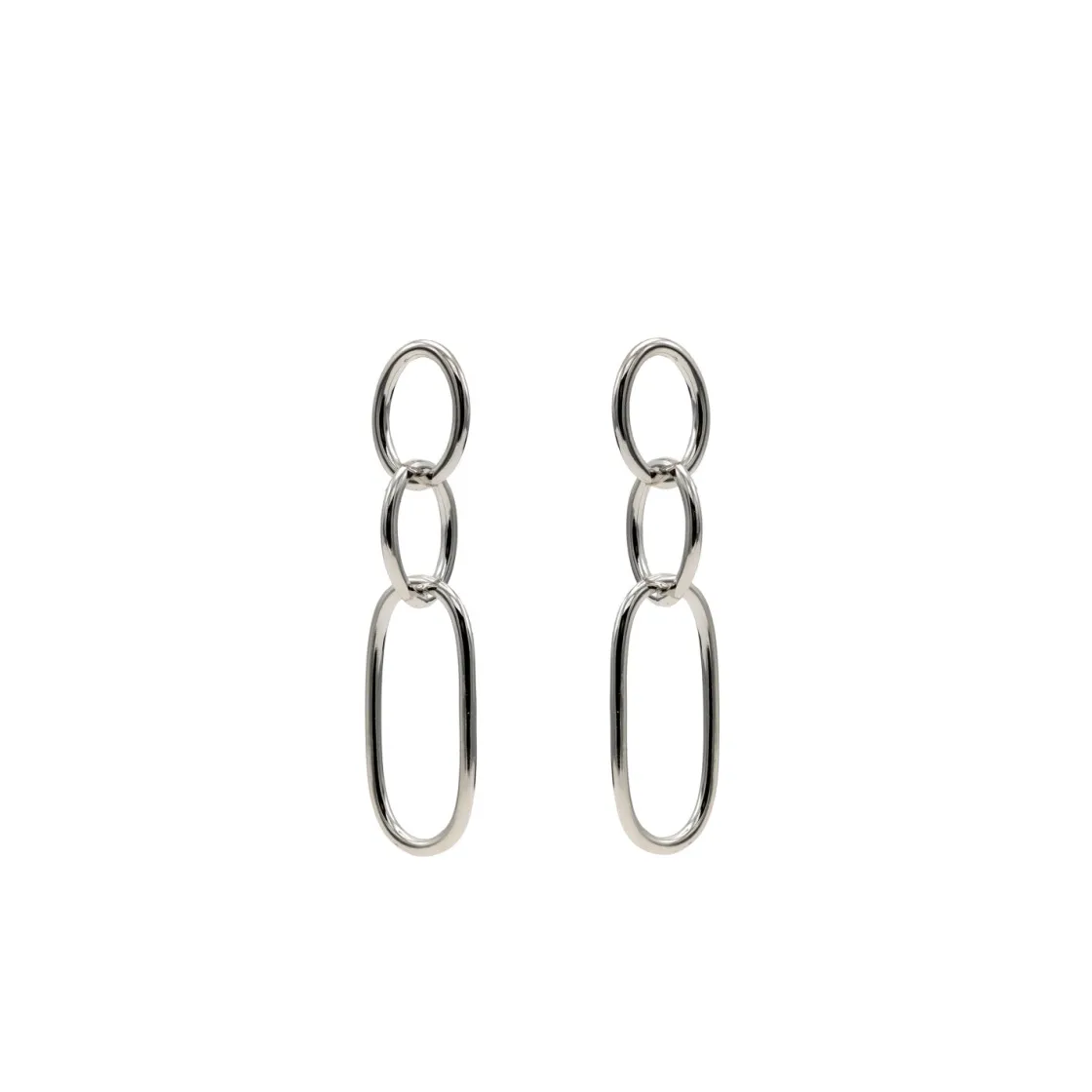 Pendientes Largos | LINEARGENT Pendientes largos de plata diseño eslabones