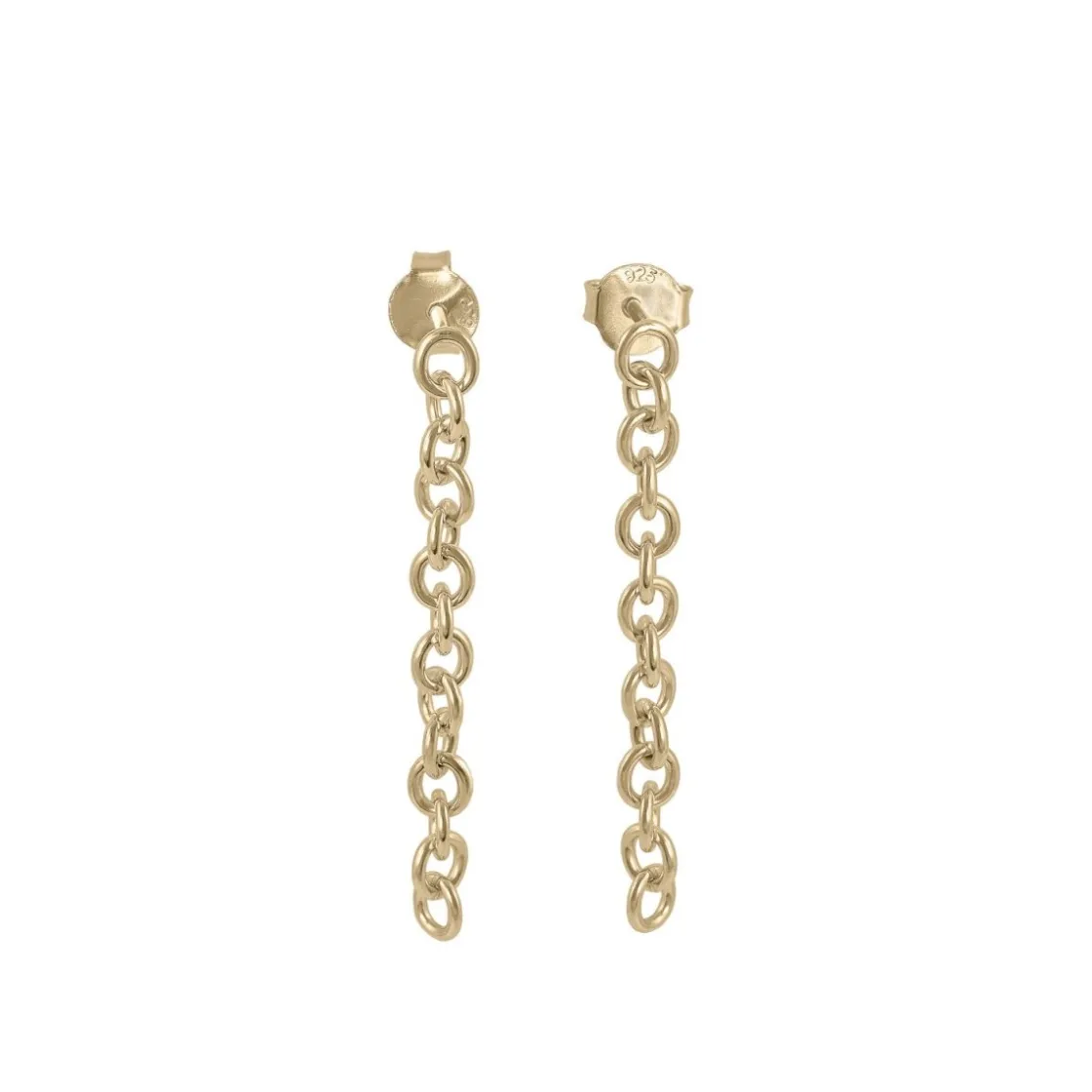 Pendientes Largos | LINEARGENT Pendientes largos de plata finos diseño cadena