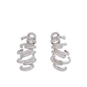 Pendientes Originales | Pendientes Largos | LINEARGENT Pendientes largos diseño original enredado y circonitas