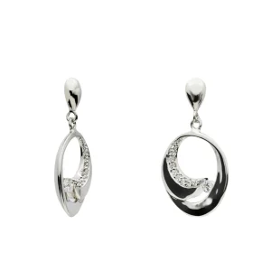 Pendientes Largos | LINEARGENT Pendientes largos diseño oval estilo caracola