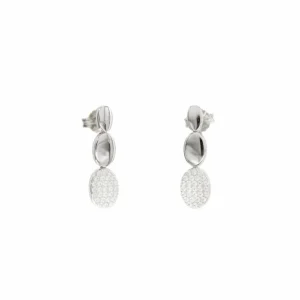 Pendientes Largos | LINEARGENT Pendientes largos plata brillantes motivos redondos y circonitas