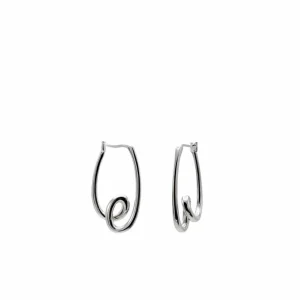 Pendientes Originales | LINEARGENT Pendientes originales de plata diseño de tirabuzón