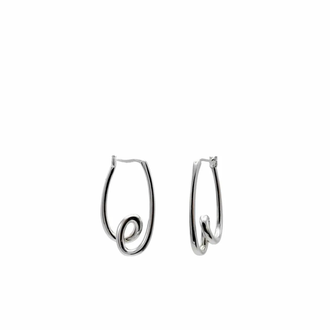 Pendientes Originales | LINEARGENT Pendientes originales de plata diseño de tirabuzón