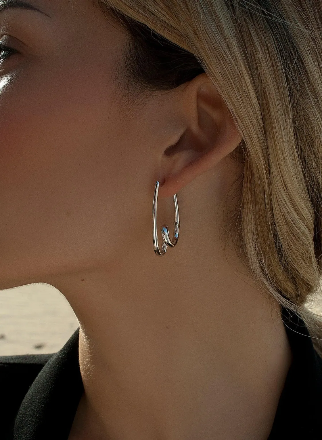 Pendientes Originales | LINEARGENT Pendientes originales de plata diseño de tirabuzón