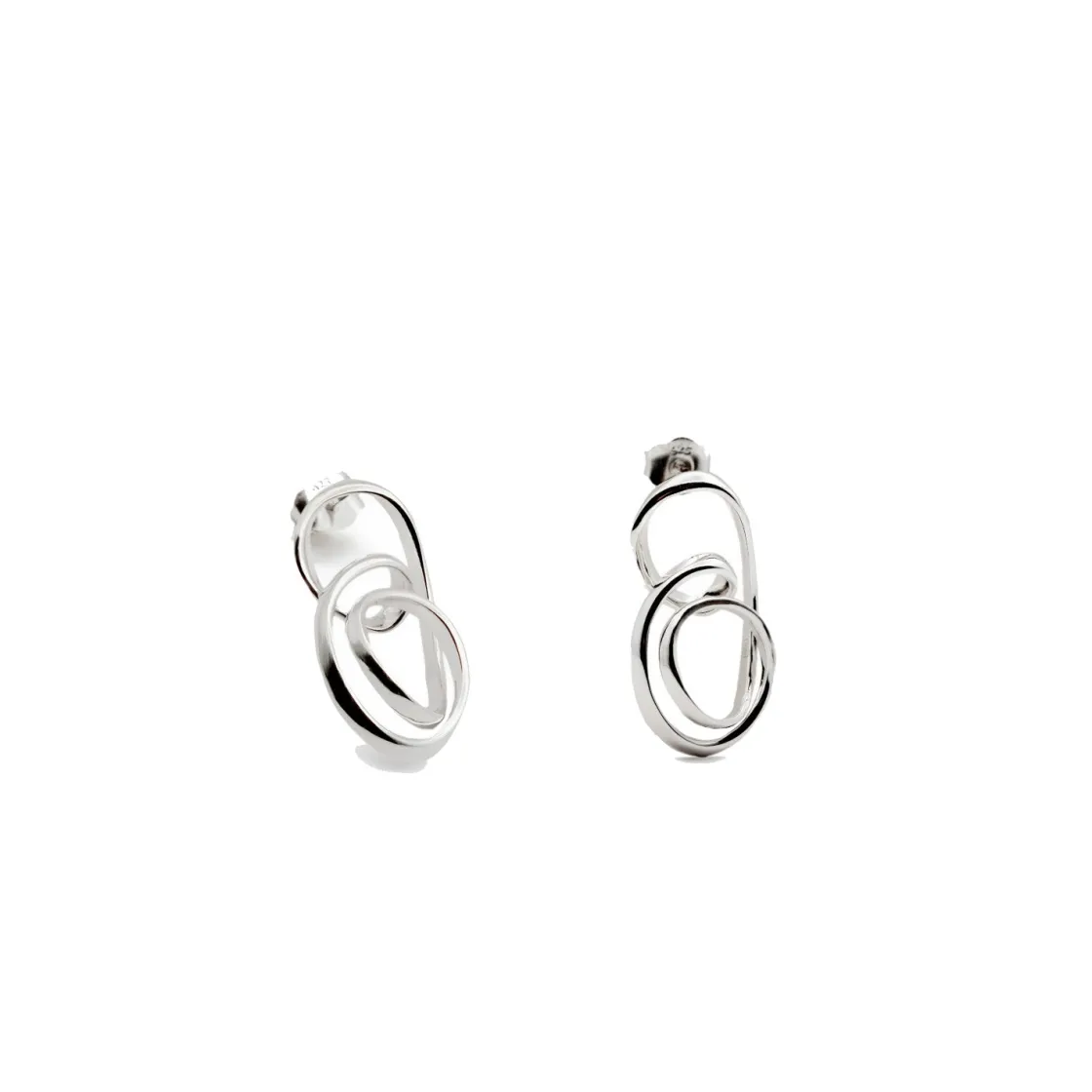 Pendientes Originales | LINEARGENT Pendientes originales de plata diseño entrelazado
